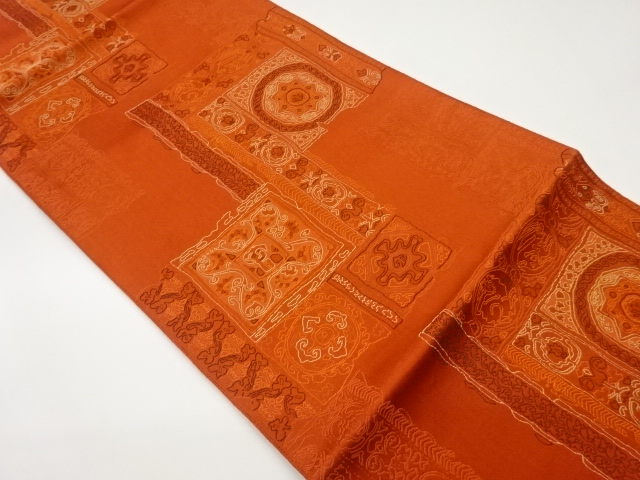 JAPANESE NAGOYA OBI / CHIKUZEN HAKATA / WOVEN ABSTRACT